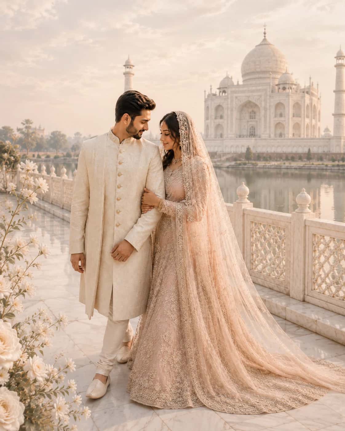 Aariz and Mehwish — before the Taj Mahal